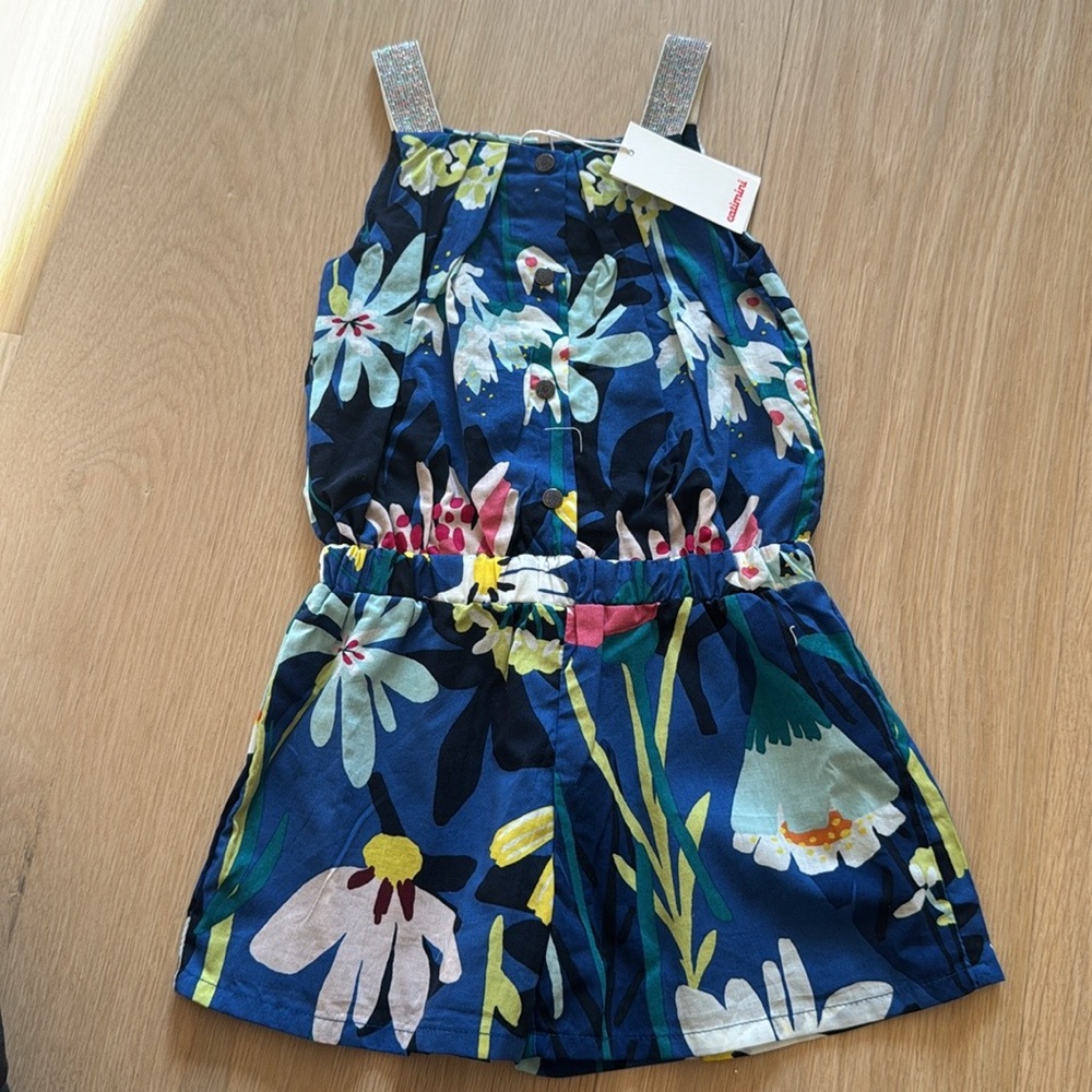 Colorful Catimini Floral Kids Jumpsuit